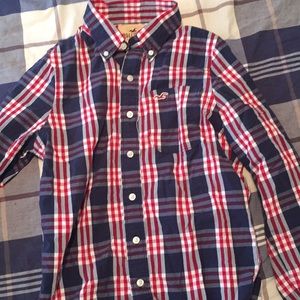 Button-down long sleeve Hollister shirt